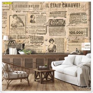 วอลเปเปอร์แต่งผนัง ลายหนังสือพิมพ์