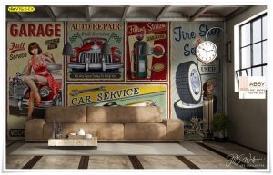 ภาพพิมพ์แต่งผนังลายรถ