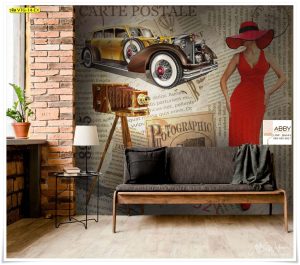 Wallpaper ติดผนัง ลายรถ