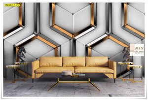 Wallpaper ติดผนัง ลายกราฟิก หรูหรา