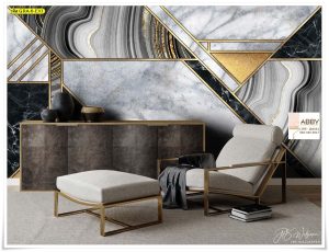 Wallpaper แต่งห้อง กราฟิกลายหินอ่อน