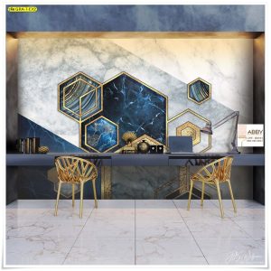 ภาพพิมพ์ลายกราฟิกลายหินอ่อน