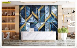 Wallpaper ติดผนัง กราฟิกลายหินอ่อน