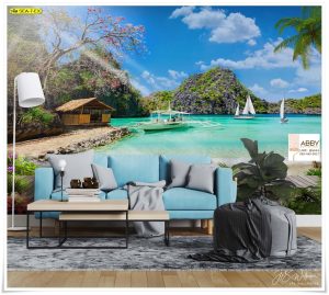 วอลเปเปอร์ตกแต่งห้องลายทะเล