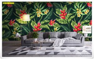 ภาพแคนวาสแต่งห้องลายใบไม้