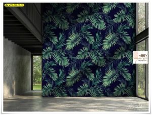 วอลเปเปอร์แต่งห้องเต็มพื้นที่ ลายใบไม้