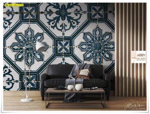 วอลเปเปอร์ติดผนังลายกระเบื้อง