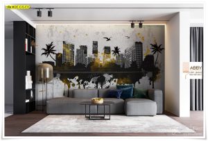 วอลเปเปอร์ติดห้องลายวิวเมือง