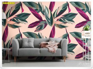 ภาพแคนวาสติดผนังลายใบไม้