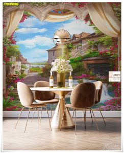 Wallpaper ติดผนังลายสถาปัตยกรรมตะวันตก