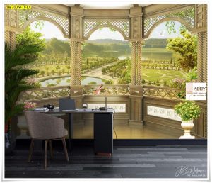 ภาพแคนวาสติดผนังลายสถาปัตยกรรมยุโรป