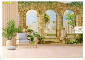 Wallpaper ติดผนังลายสถาปัตยกรรมยุโรป