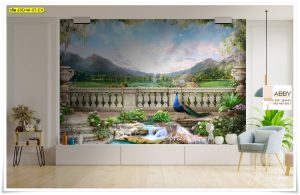 Wallpaper แต่งผนังวิวสวน แบบยุโรป