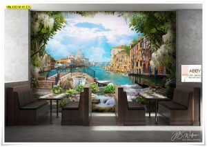 ภาพแคนวาสติดผนังลายเมืองตะวันตก