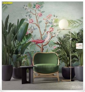 วอลเปเปอร์ติดผนังลายดอกไม้