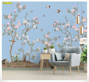 Wallpaper ติดผนังลายดอกไม้