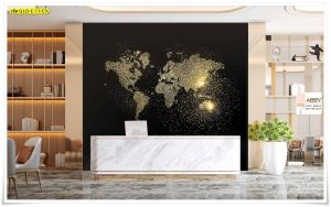 ภาพแคนวาสแต่งห้องสีดำทอง