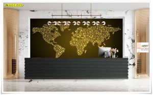 วอลเปเปอร์ติดห้องลายแคนวาสทอง