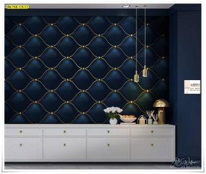 วอลเปเปอร์แต่งห้องลายบุผนังสีทอง