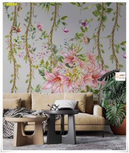 ภาพแคนวาสแต่งห้องลายดอกไม้หวาน