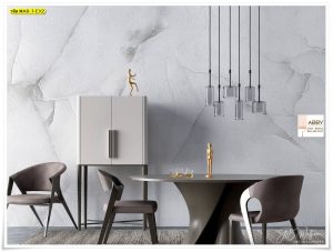 วอลเปเปอร์แต่งผนังลายหินอ่อนสีขาว