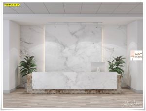 ภาพแคนวาสแต่งผนังลายหินอ่อนสีขาว