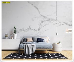 Wallpaper ติดผนังลายหินอ่อนสีขาว