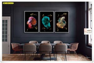 ภาพชุดแต่งผนังลายปลากัด