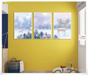 ภาพชุดแต่งผนังลายกวาง