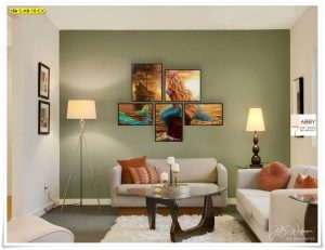 วอลเปเปอร์ติดผนัง ภาพชุดใส่กรอบ