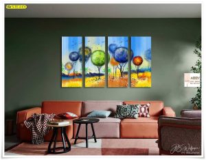 Wallpaper ภาพชุดแต่งผนังสีสดใส