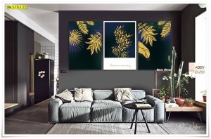 ภาพชุดผ้าแคนวาสลายใบไม้