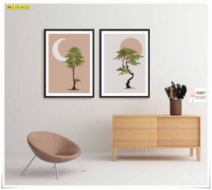 ภาพชุดผ้าแคนวาสติดผนังมินิมอล