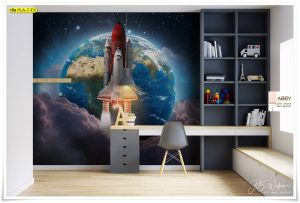 Wallpaperติดผนังลายอวกาศ