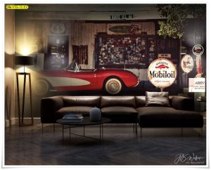 ภาพแคนวาสแต่งผนังสไตล์วินเทจ