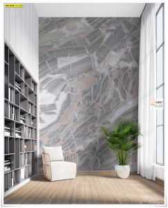 วอลเปเปอร์แต่งห้องลายหินอ่อนสีเทา