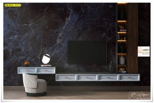 ภาพแคนวาสแต่งห้องลายหินอ่อนสีดำ