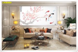 วอลเปเปอร์ติดห้องลายปลาคาร์ฟ