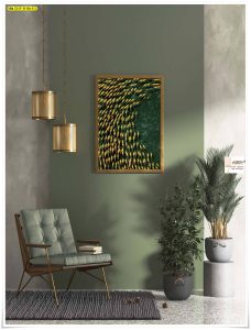 Wallpaperแต่งห้องลายปลาสีทอง