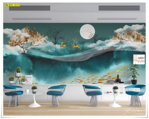 วอลเปเปอร์แต่งผนังขนาดใหญ่ลายปลา