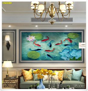 วอลเปเปอร์แต่งผนังลายปลาคาร์ฟ