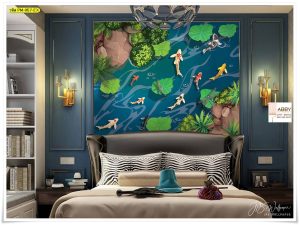 Wallpaperแต่งบ้านตามฮวงจุ้ยลายปลาคาร์ฟ