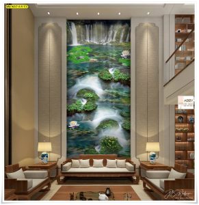 Wallpaperแต่งห้องฮวงจุ้ยลายน้ำตก