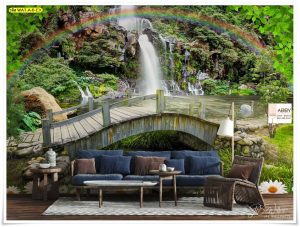 ภาพแคนวาสเสริมฮวงจุ้ยลายน้ำตก