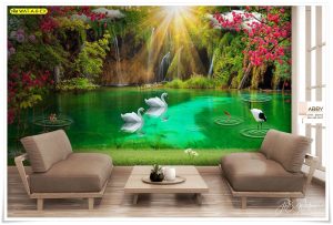 วอลเปเปอร์เสริมมงคลลายน้ำตก