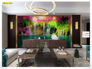 Wallpaperเสริมฮวงจุ้ยลายน้ำตก