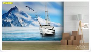 วอลเปเปอร์แต่งห้องฮวงจุ้ยลายเรือสำเภา