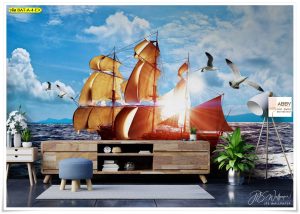 สั่งพิมพ์ภาพติดผนังลายเรือสำเภา