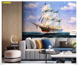 Wallpaperสั่งพิมพ์ลายเรือสำเภา