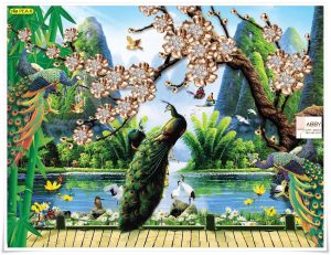 วอลเปเปอร์แต่งผนังลายนกยูง